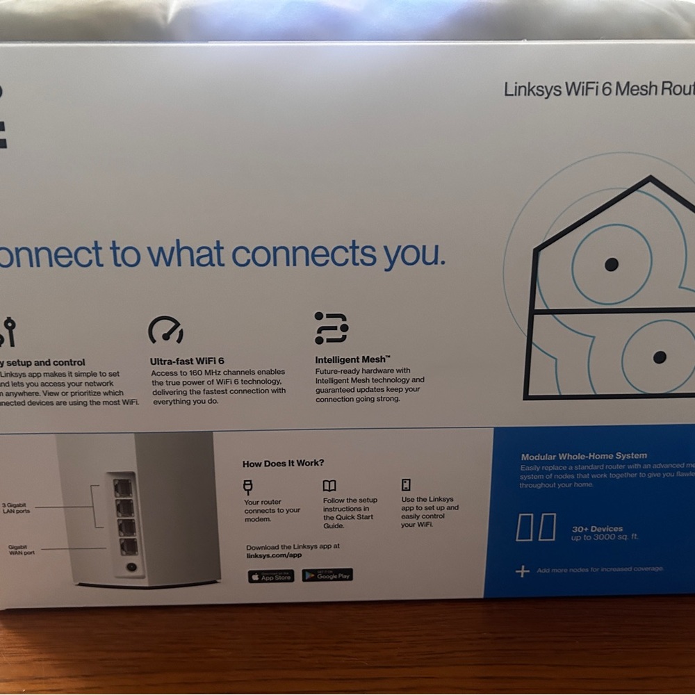 Linksys White WiFi 6 Mesh Router System - Picture 3 of 3